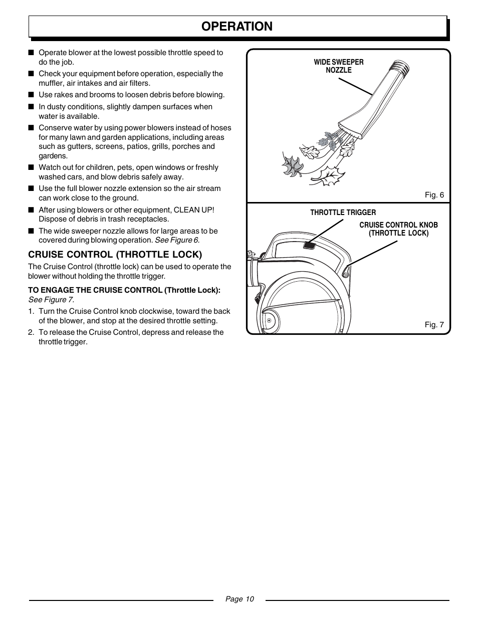 Operation | Homelite ZR08110 User Manual | Page 10 / 16
