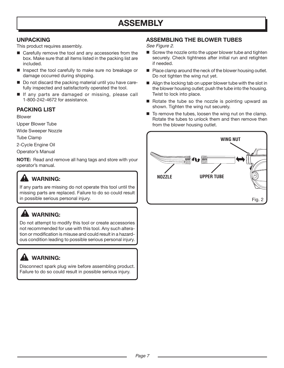 Assembly | Homelite UT08120D User Manual | Page 7 / 16