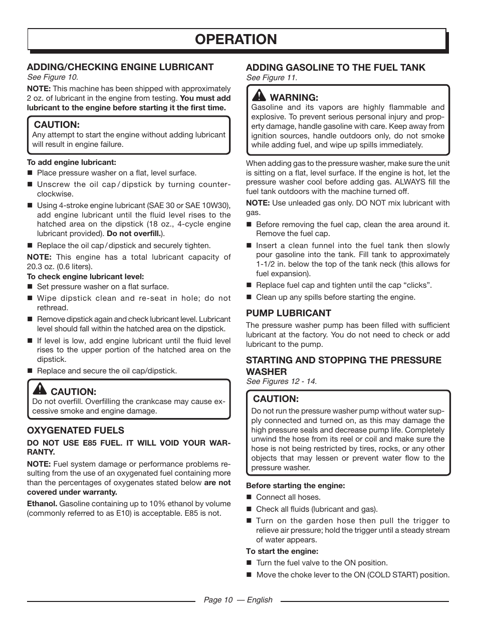 Operation | Homelite UT80953 User Manual | Page 14 / 52