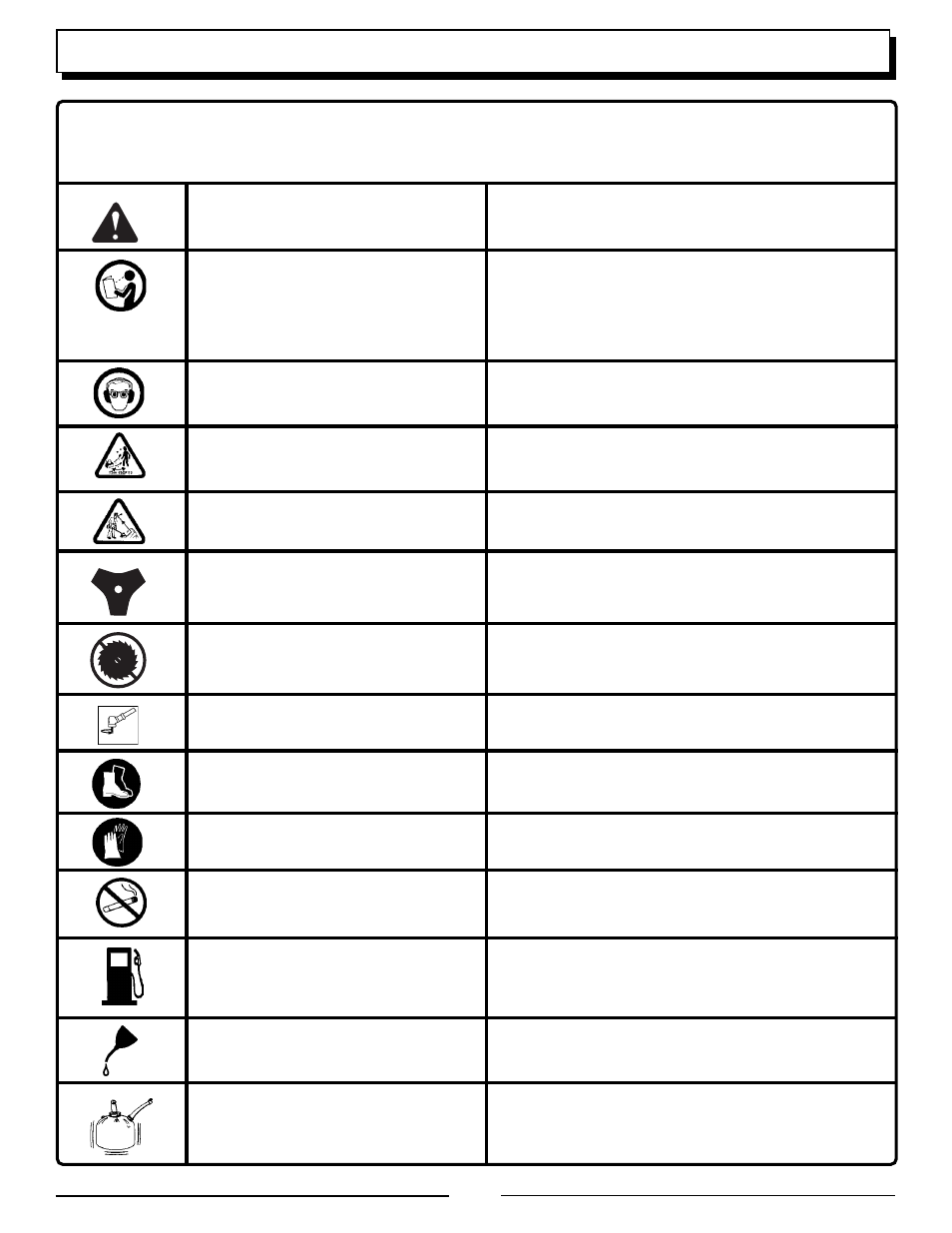 Symbols | Homelite UT70127 User Manual | Page 4 / 24
