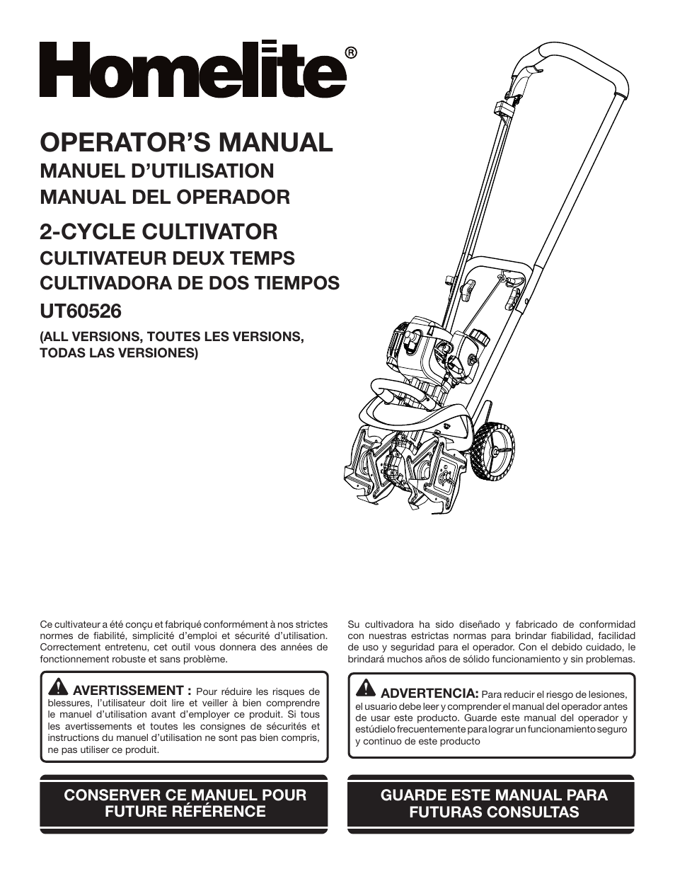Homelite UT60526 User Manual | 48 pages