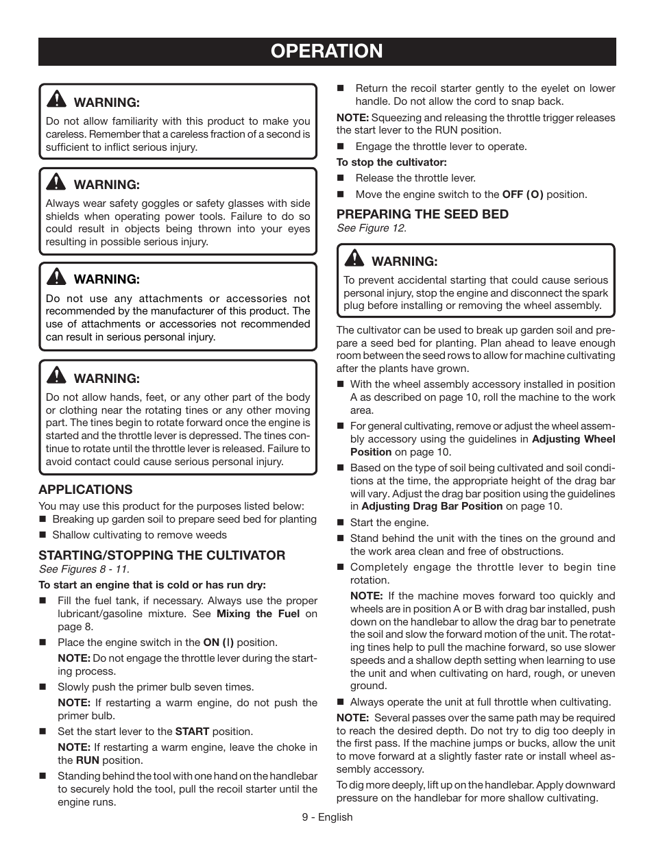 Operation | Homelite UT60526 User Manual | Page 13 / 48