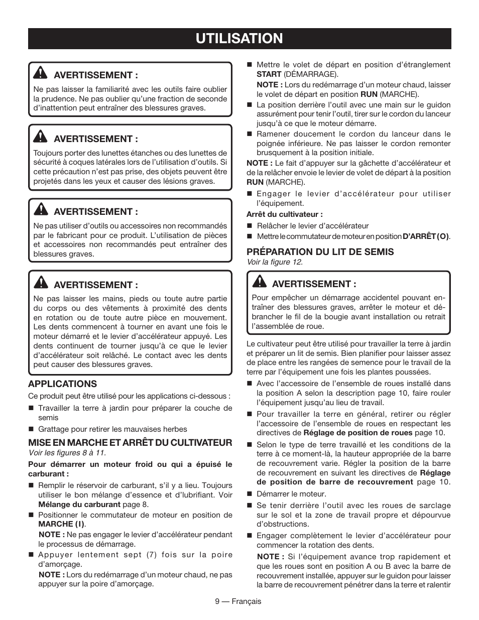 Utilisation | Homelite UT60526 User Manual | Page 26 / 48