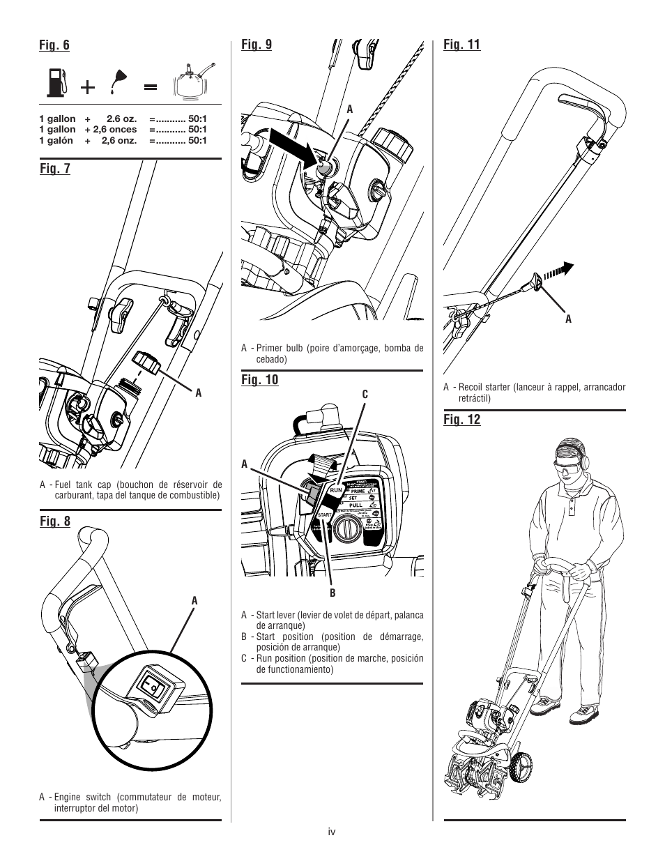 Fig. 10 fig. 7 fig. 6, Fig. 8 fig. 9, Fig. 11 | Fig. 12 | Homelite UT60526 User Manual | Page 4 / 48