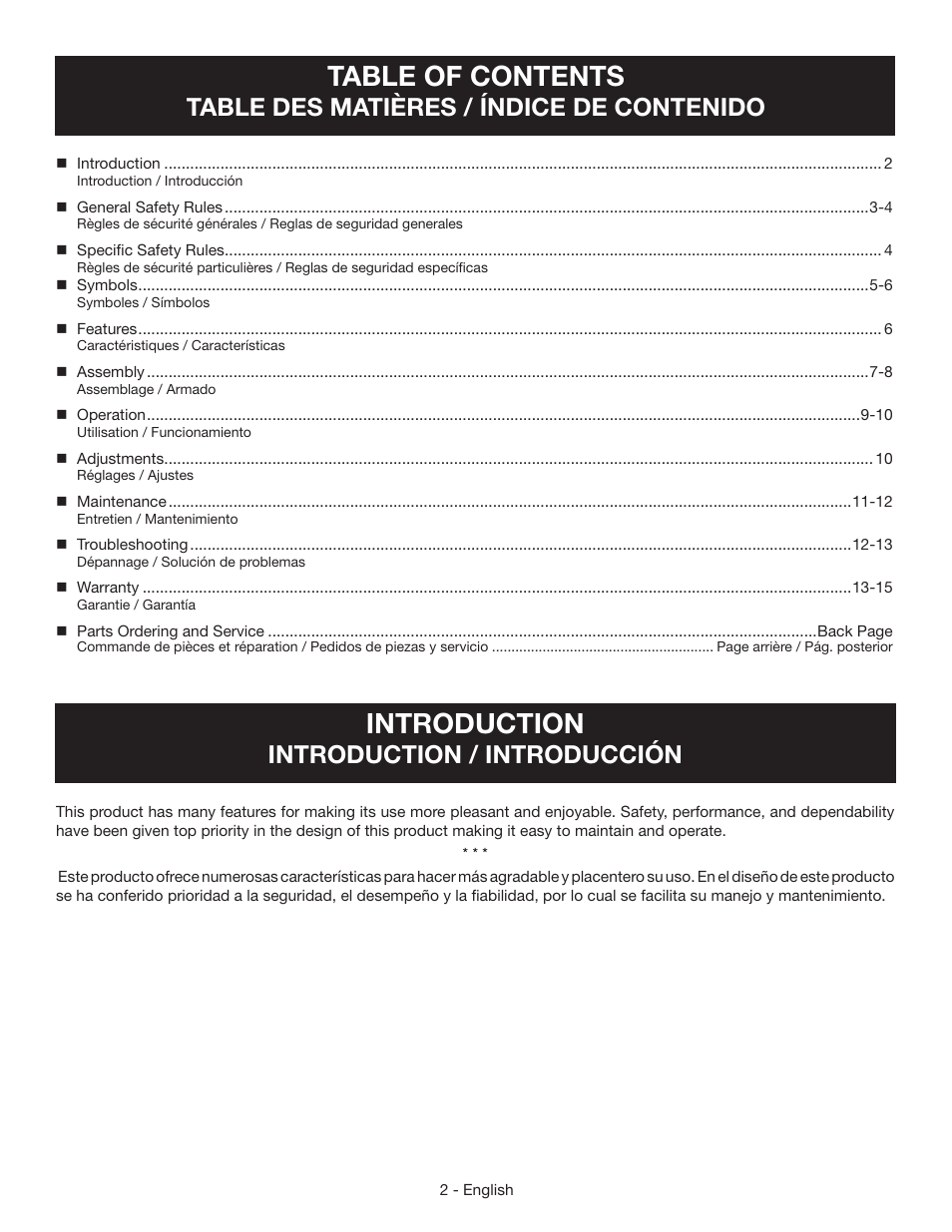 Homelite UT60526 User Manual | Page 6 / 48