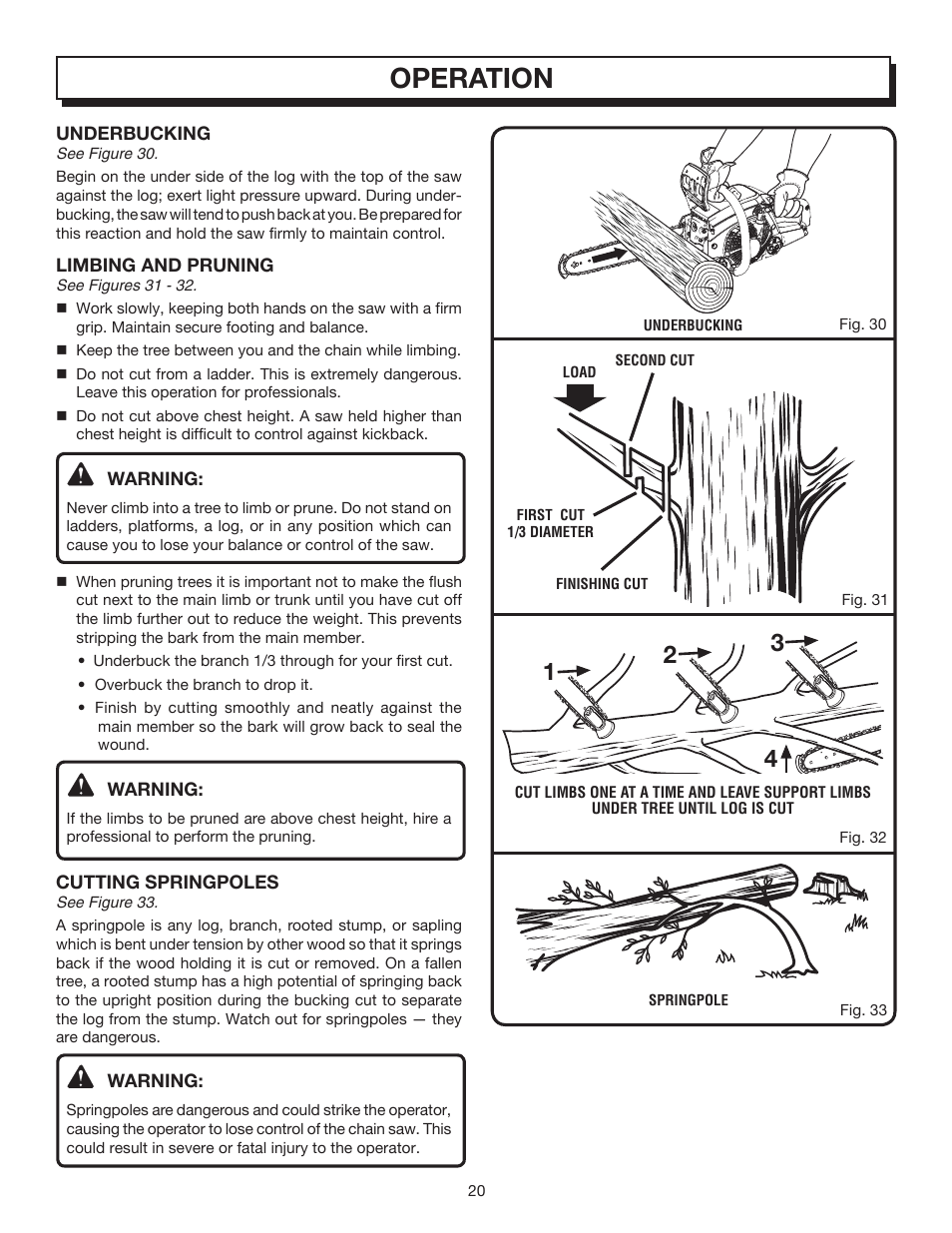 Operation | Homelite UT10032 User Manual | Page 20 / 38