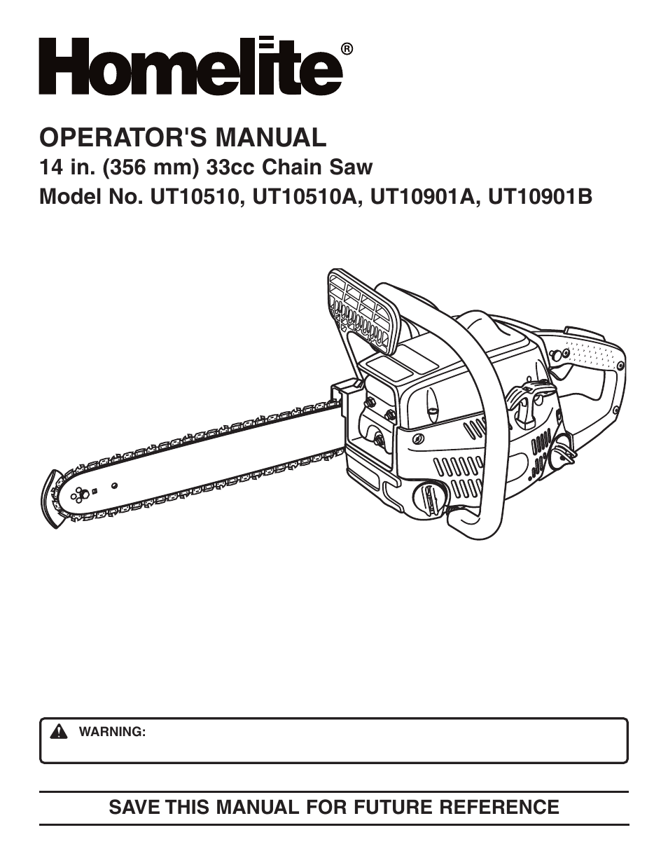 Homelite UT10901B User Manual | 36 pages