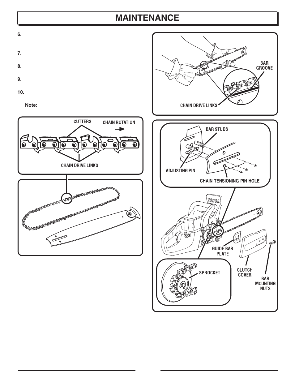 Maintenance | Homelite UT10901B User Manual | Page 23 / 36