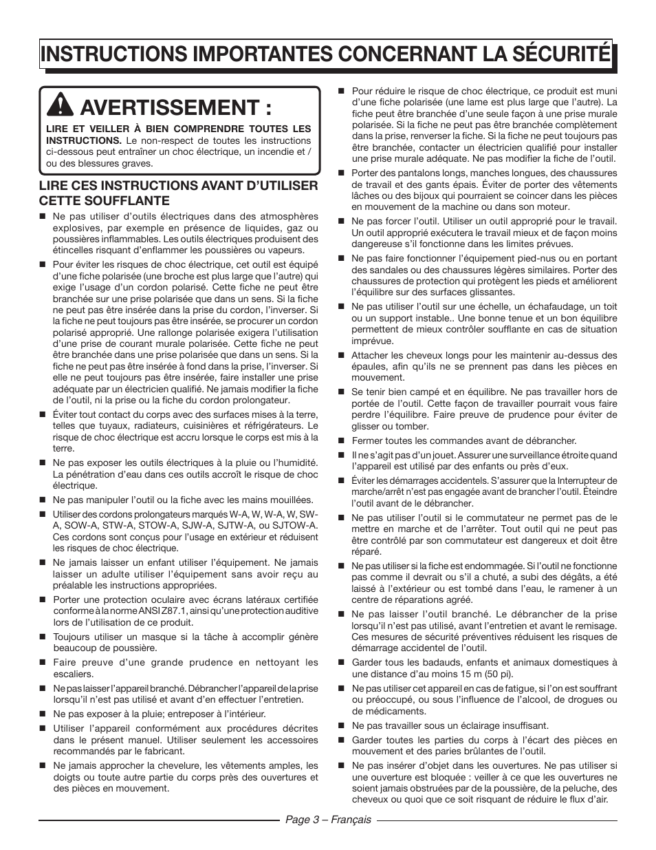 Homelite UT42100 User Manual | Page 13 / 30