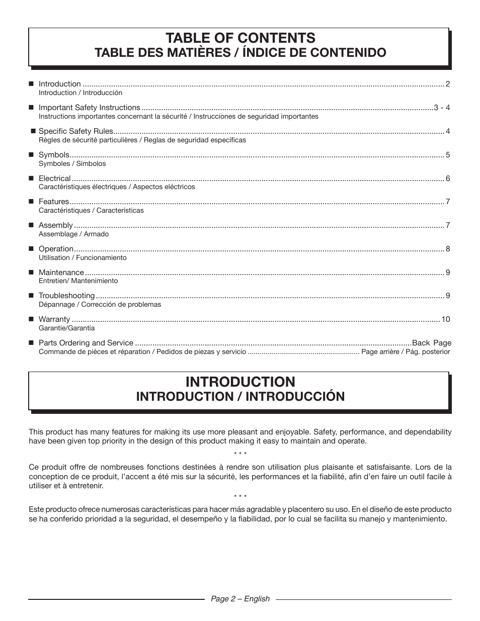 Homelite UT42100 User Manual | Page 4 / 30