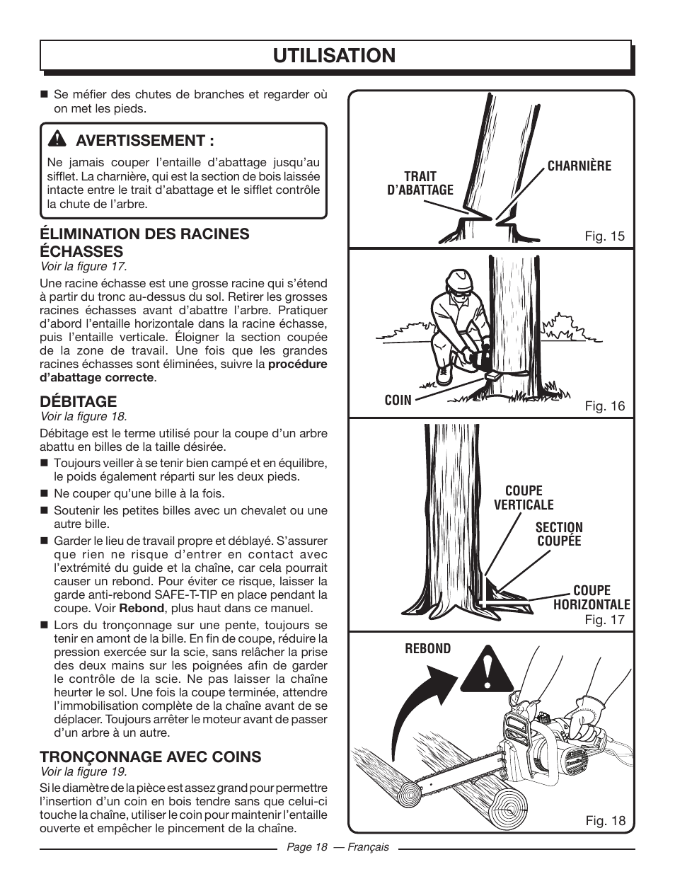 Utilisation | Homelite UT43122 User Manual | Page 46 / 88