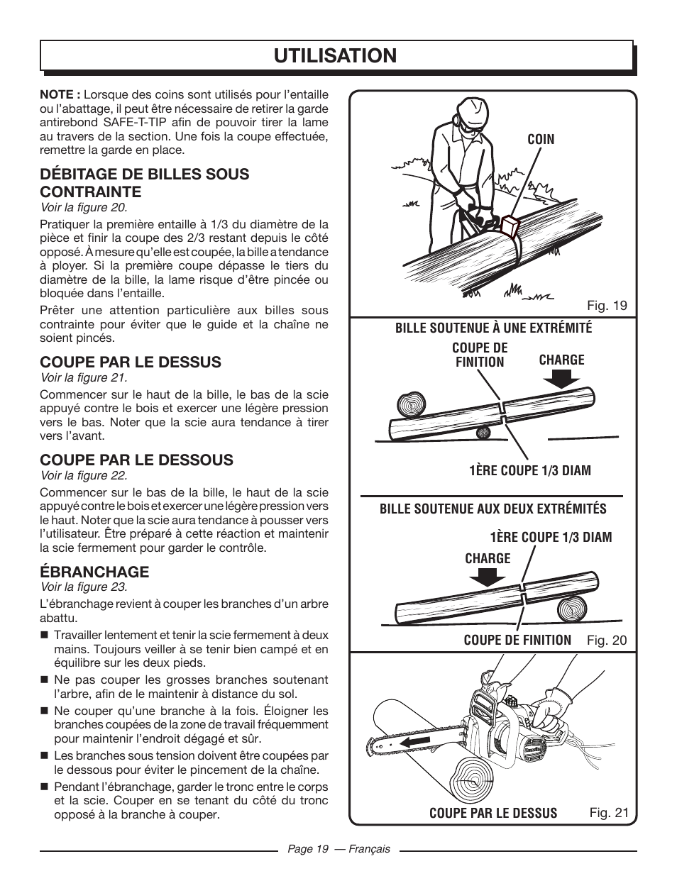 Utilisation | Homelite UT43122 User Manual | Page 47 / 88