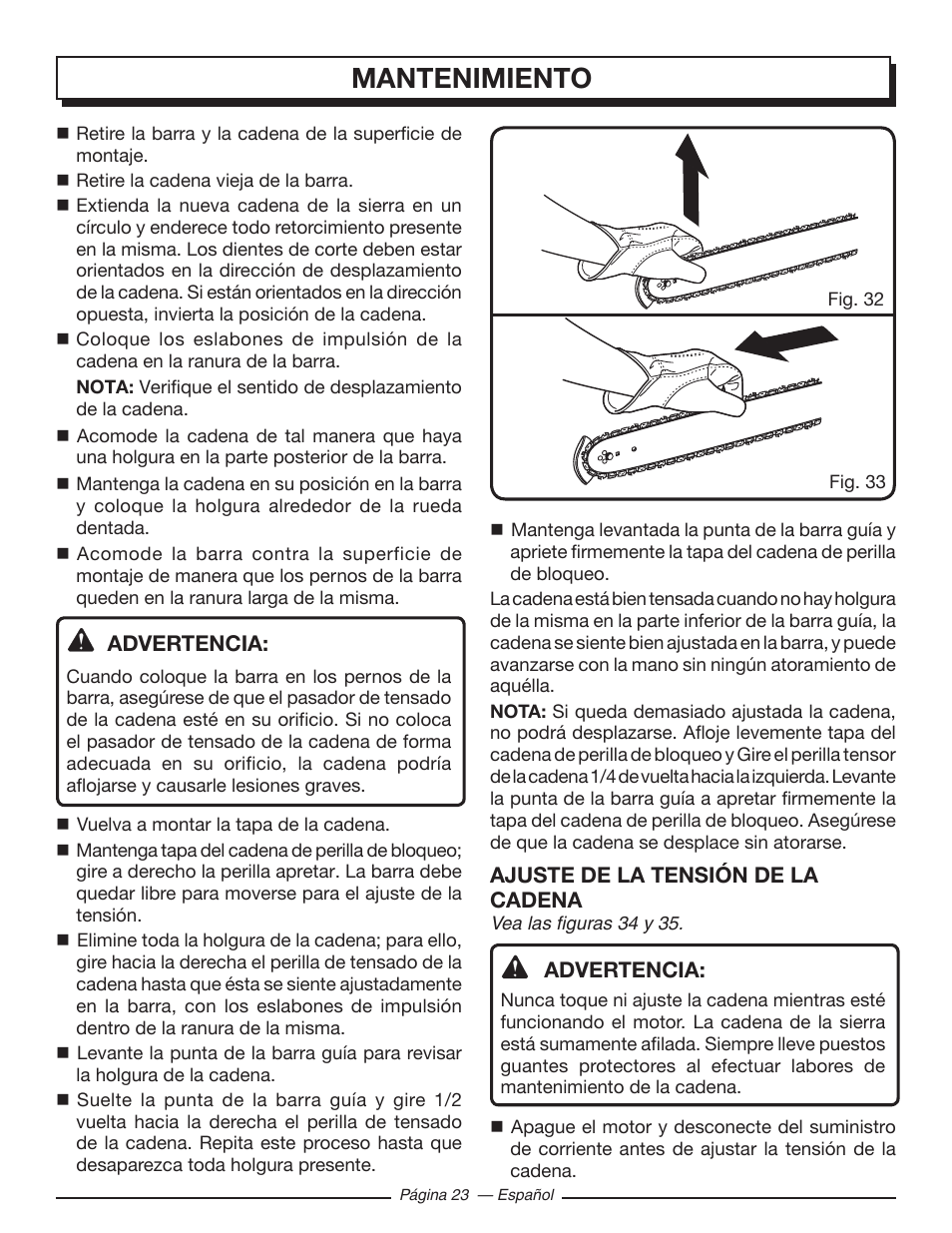 Mantenimiento | Homelite UT43122 User Manual | Page 79 / 88