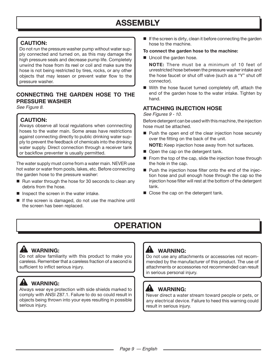 Assembly, Operation | Homelite UT80432 User Manual | Page 13 / 52