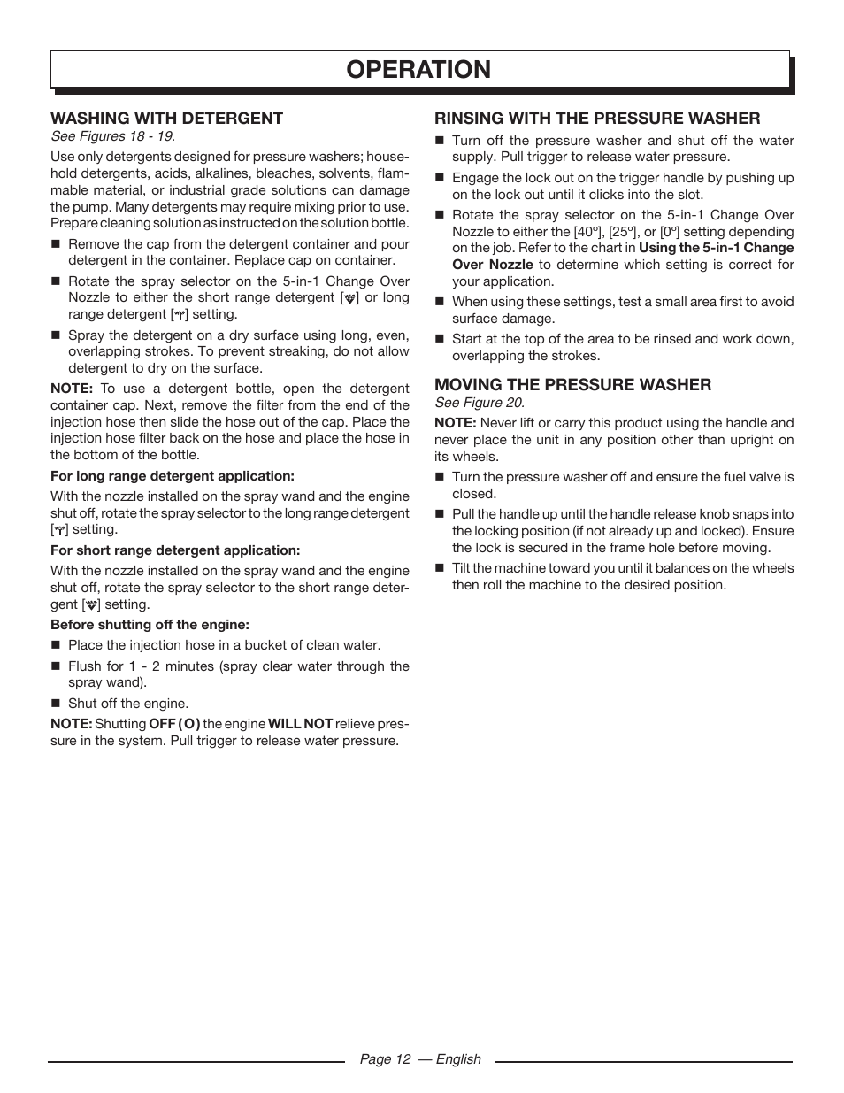 Operation | Homelite UT80432 User Manual | Page 16 / 52