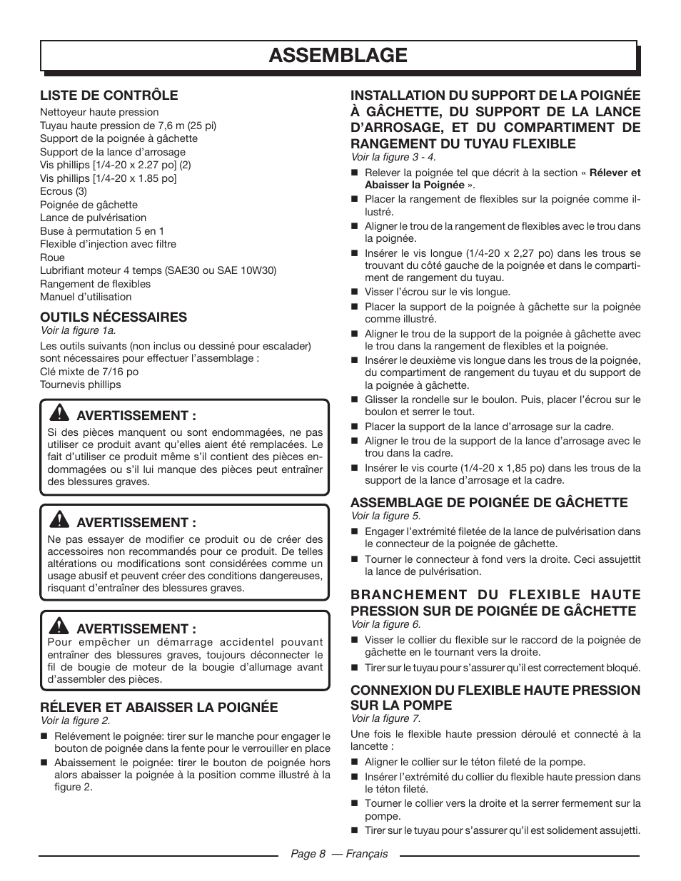 Assemblage | Homelite UT80432 User Manual | Page 27 / 52