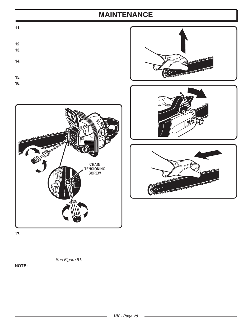 Maintenance | Homelite CSP3816 User Manual | Page 28 / 40