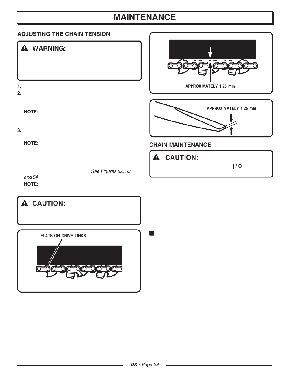 Maintenance, Warning, Caution | Homelite CSP3816 User Manual | Page 29 / 40