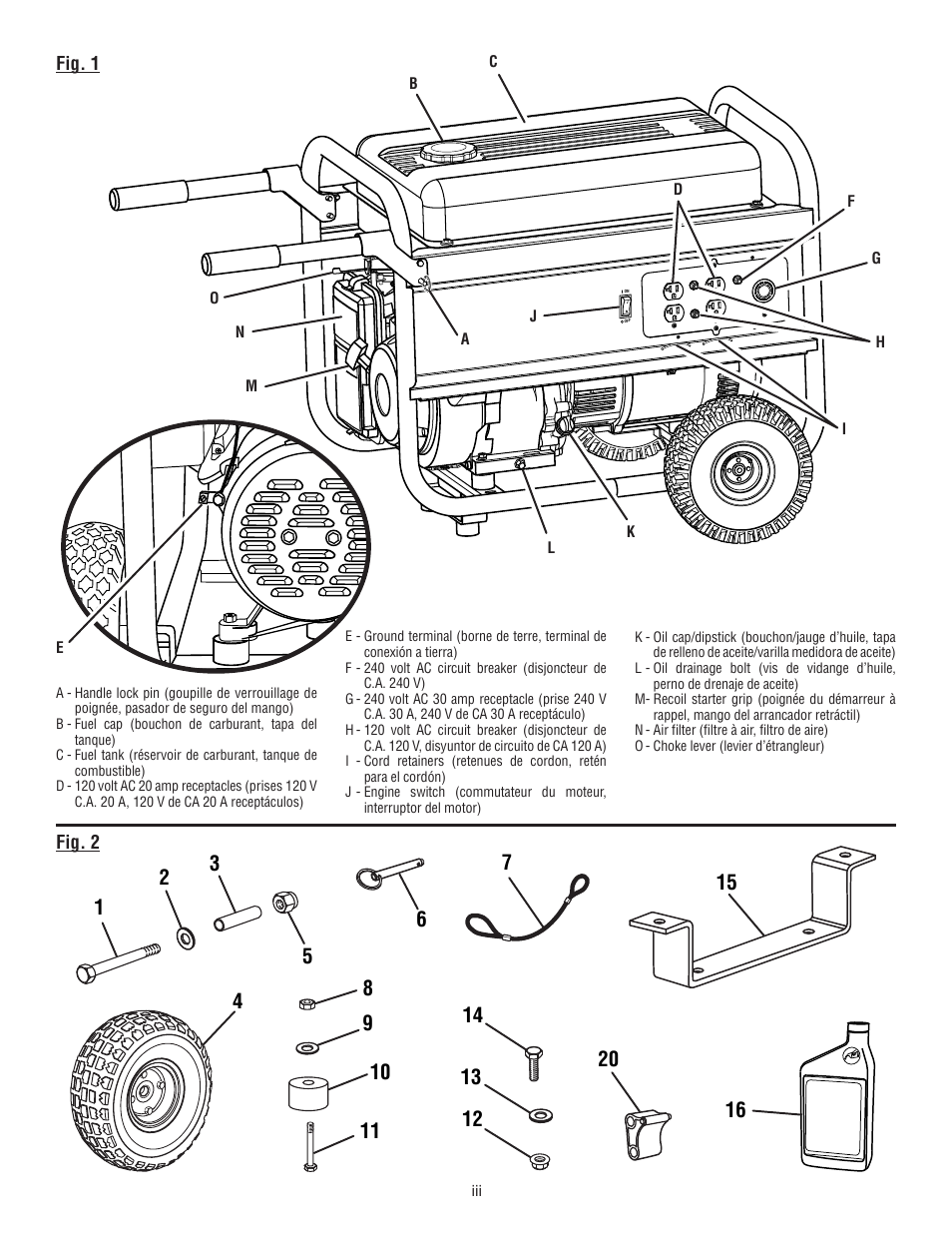 Homelite HGCA5700 User Manual | Page 3 / 60