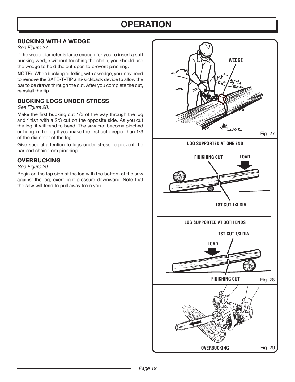 Operation | Homelite UT10552 User Manual | Page 19 / 38