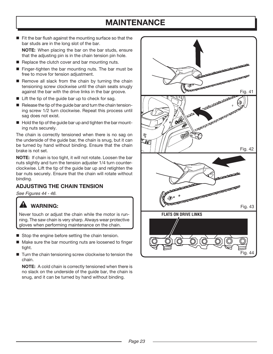 Maintenance | Homelite UT10552 User Manual | Page 23 / 38