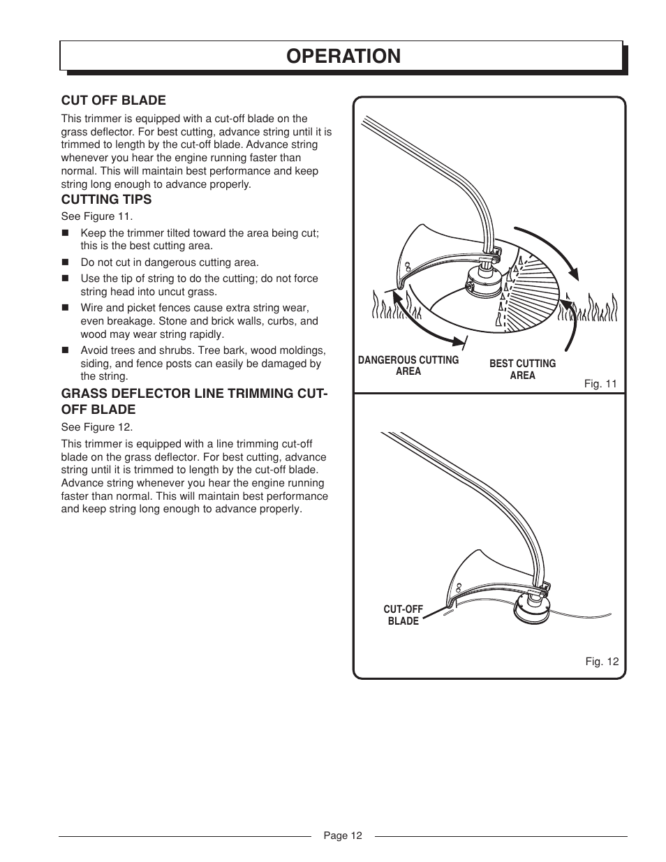 Operation | Homelite VERSALITE UT41002A User Manual | Page 12 / 18