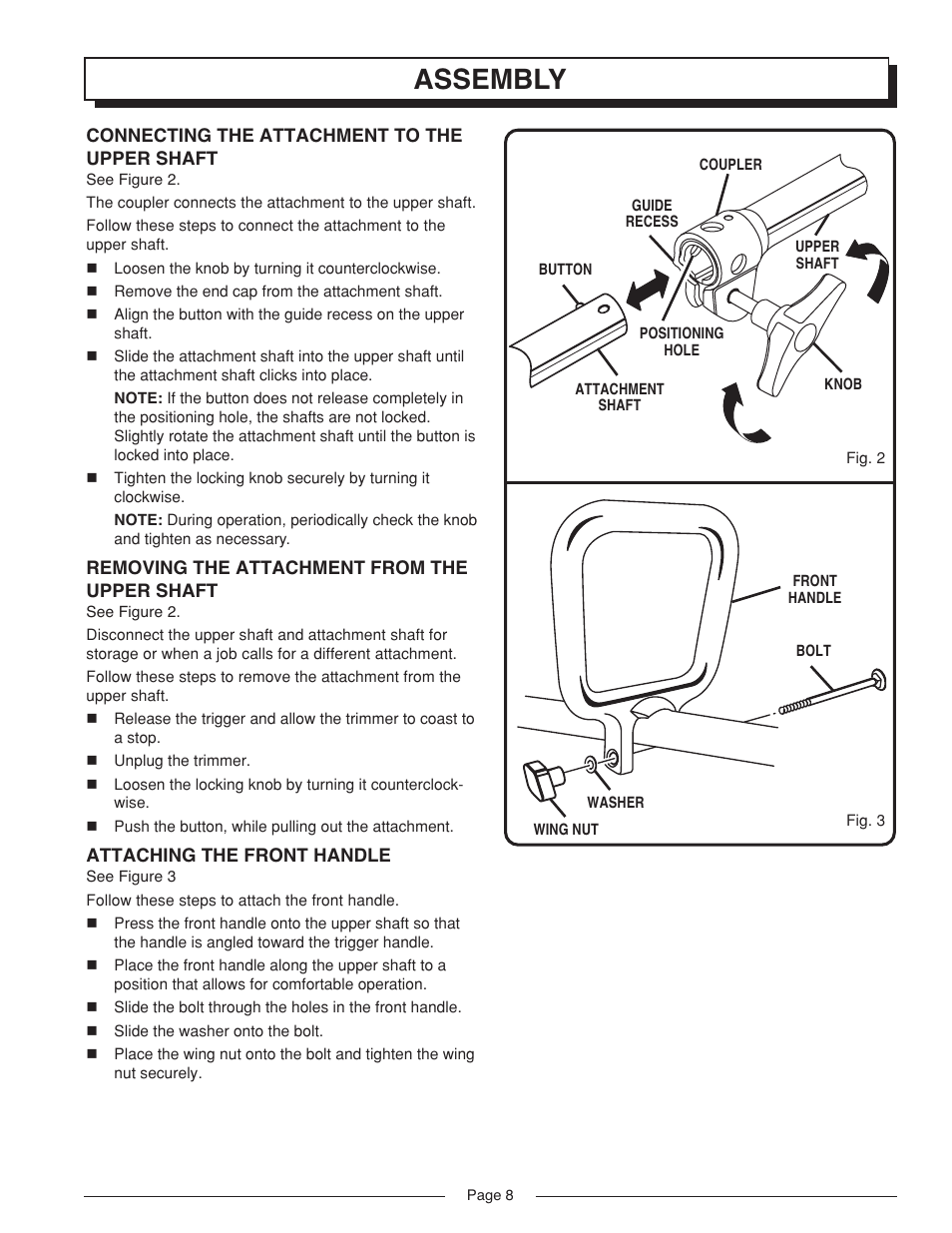 Assembly | Homelite VERSALITE UT41002A User Manual | Page 8 / 18