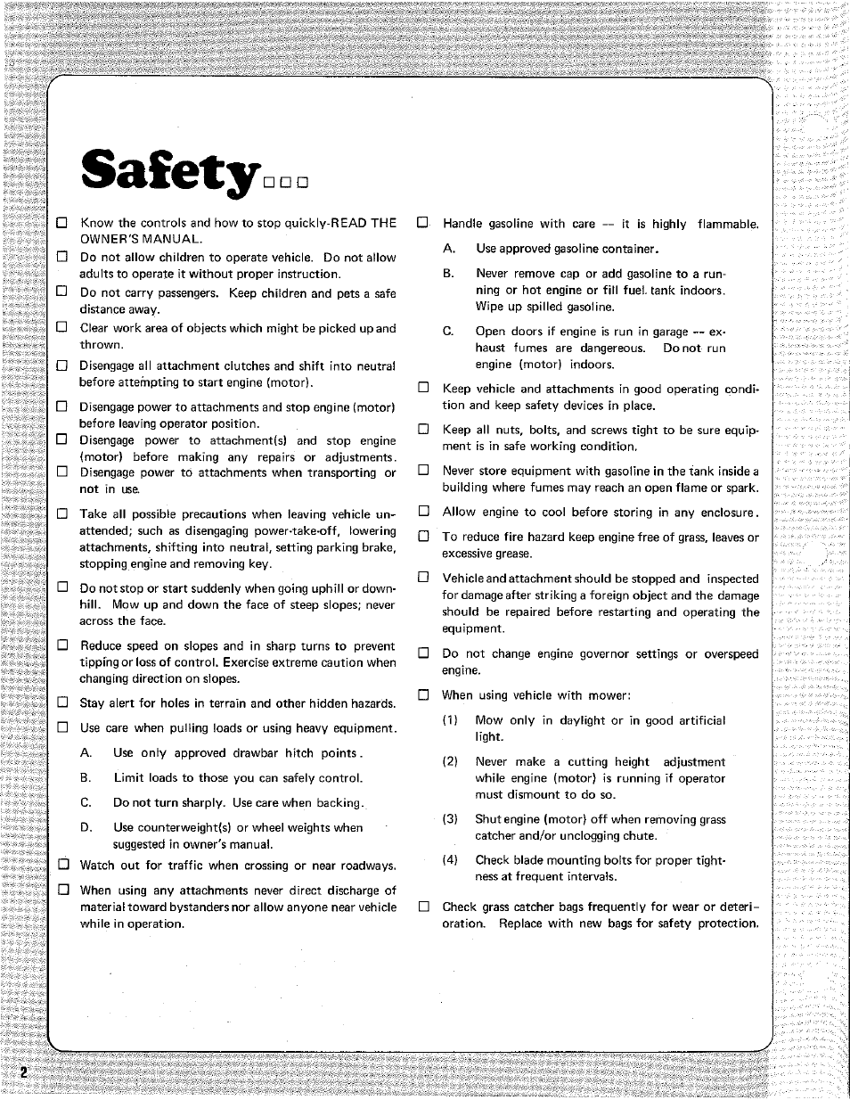 Safety | Homelite 24732-4 User Manual | Page 2 / 8