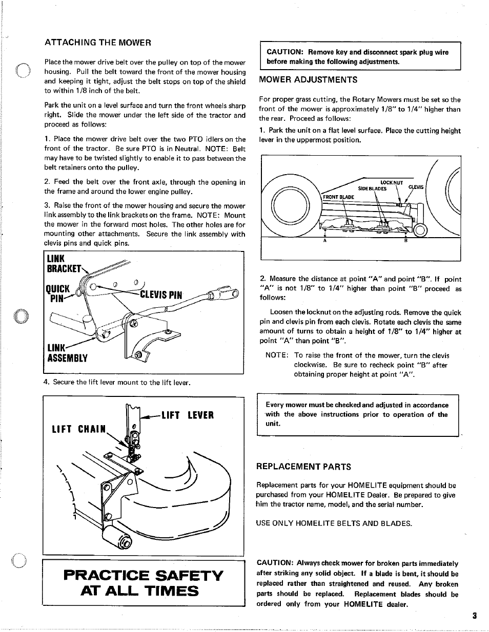 Practice safety at all times | Homelite 24732-4 User Manual | Page 3 / 8