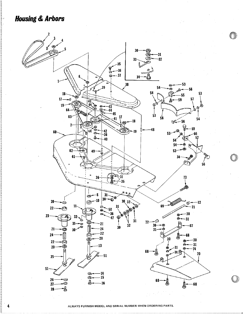 Housing & arbors | Homelite 24732-4 User Manual | Page 4 / 8