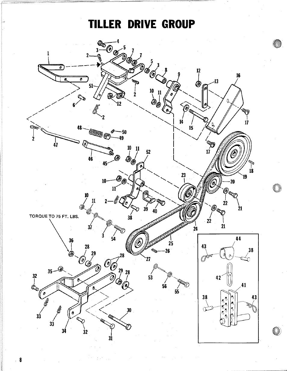 Tiller drive group | Homelite 24666 User Manual | Page 8 / 12