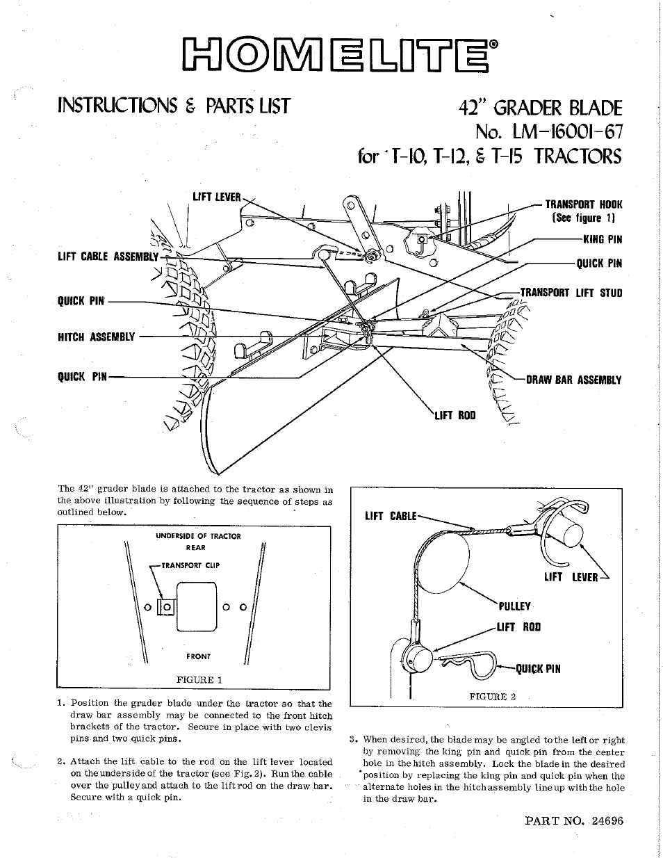 Homelite LM-16001-67 User Manual | 2 pages