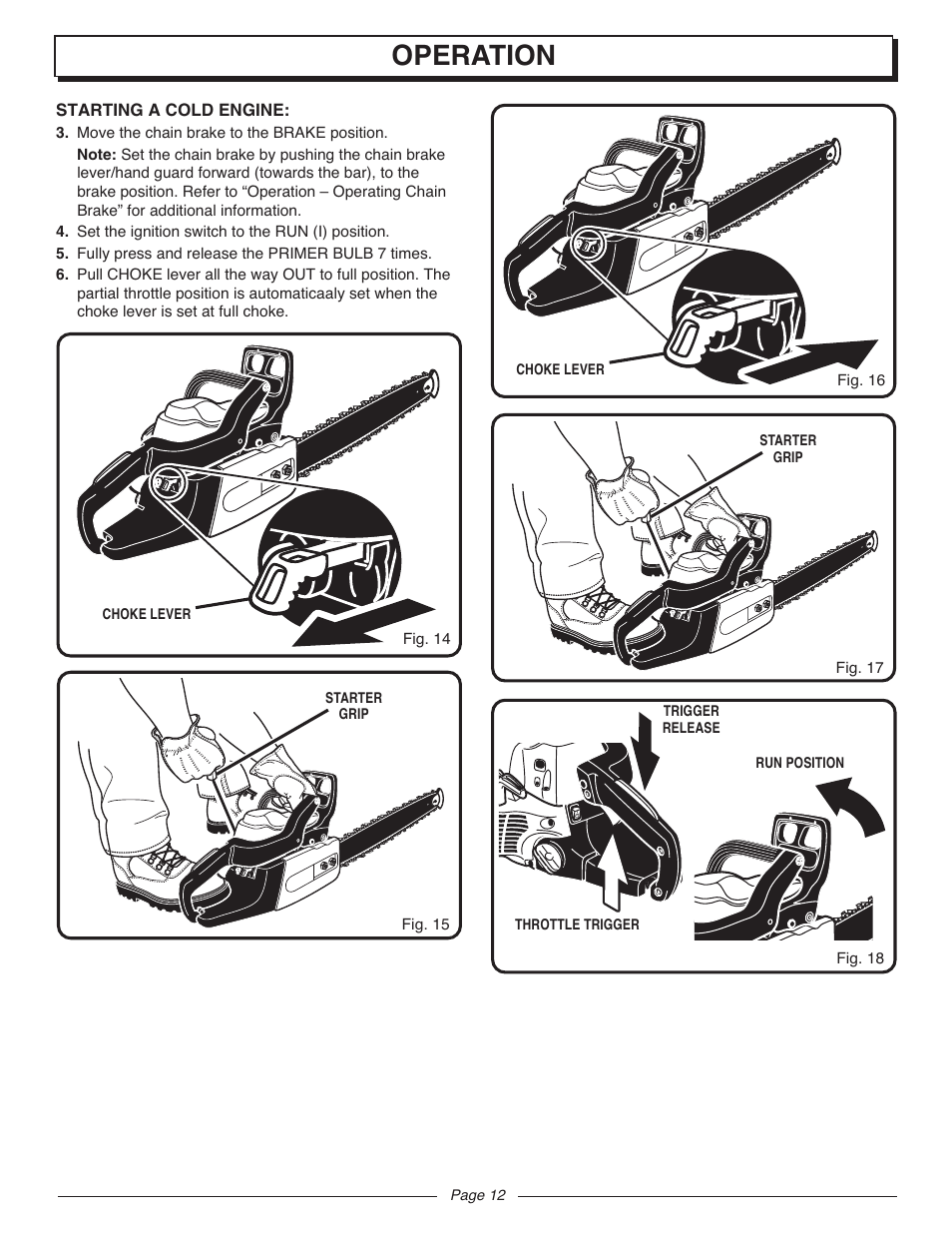 Operation | Homelite UT10927A User Manual | Page 12 / 36