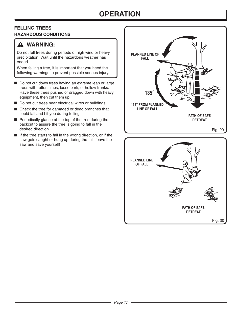 Operation, Warning | Homelite UT10927A User Manual | Page 17 / 36