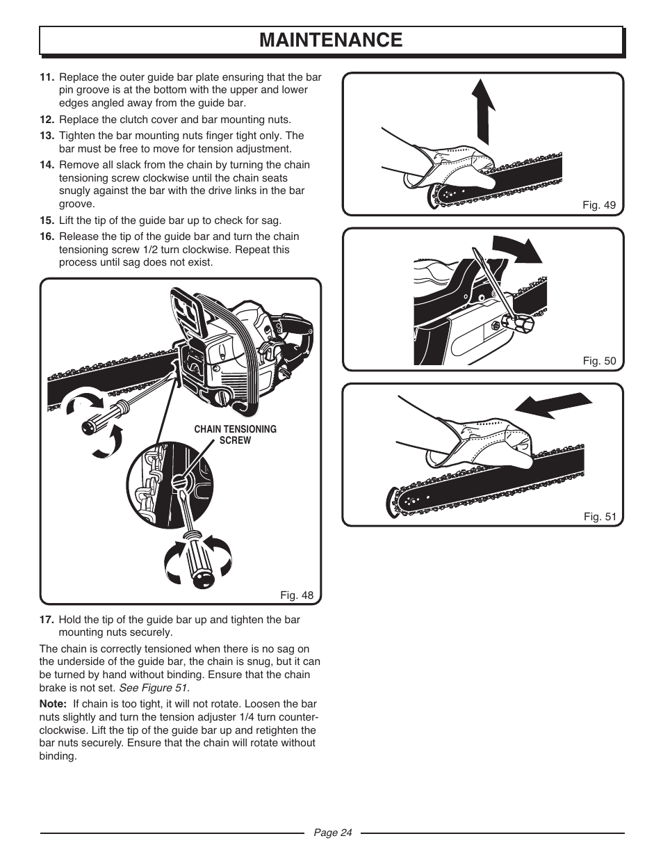 Maintenance | Homelite UT10927A User Manual | Page 24 / 36