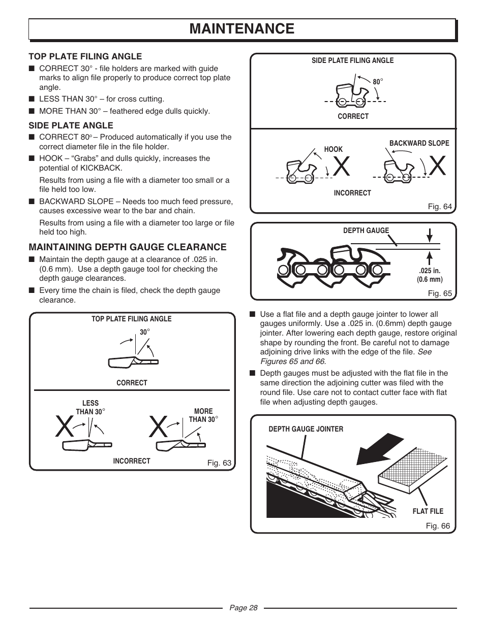 Maintenance | Homelite UT10927A User Manual | Page 28 / 36