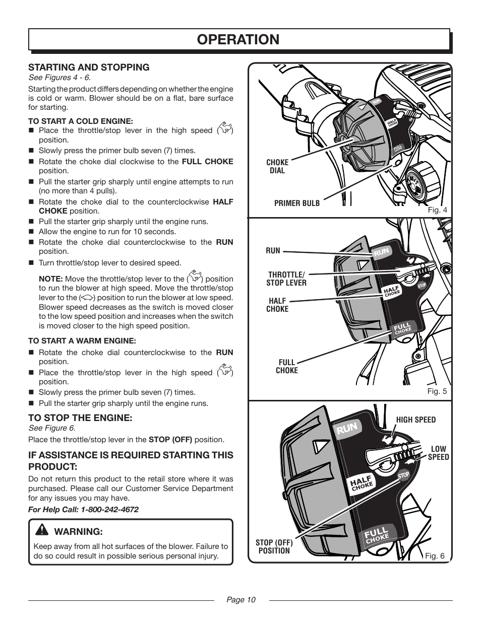 Operation | Homelite MIGHTYLITE UT08520 User Manual | Page 10 / 18