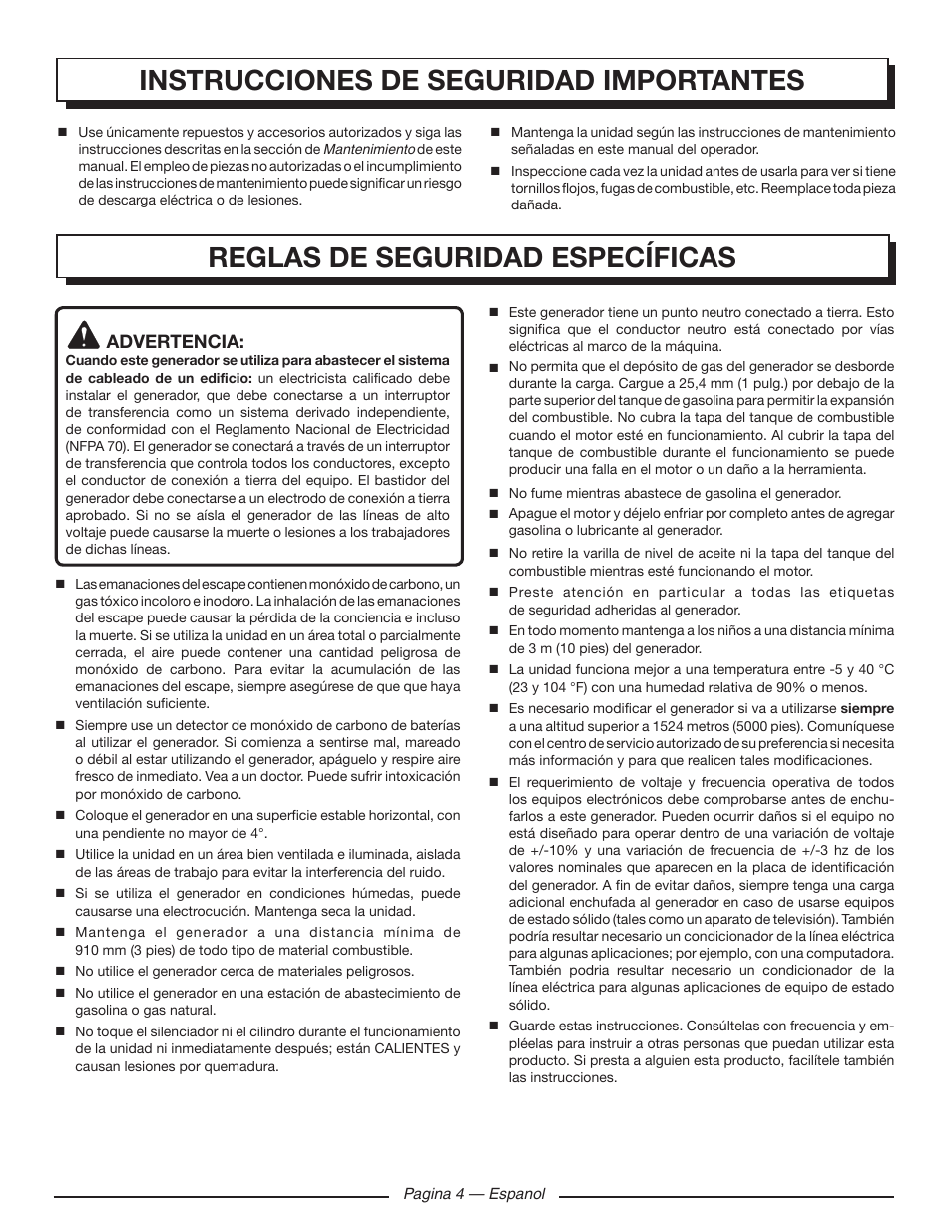 Homelite HGCA1400 User Manual | Page 42 / 58