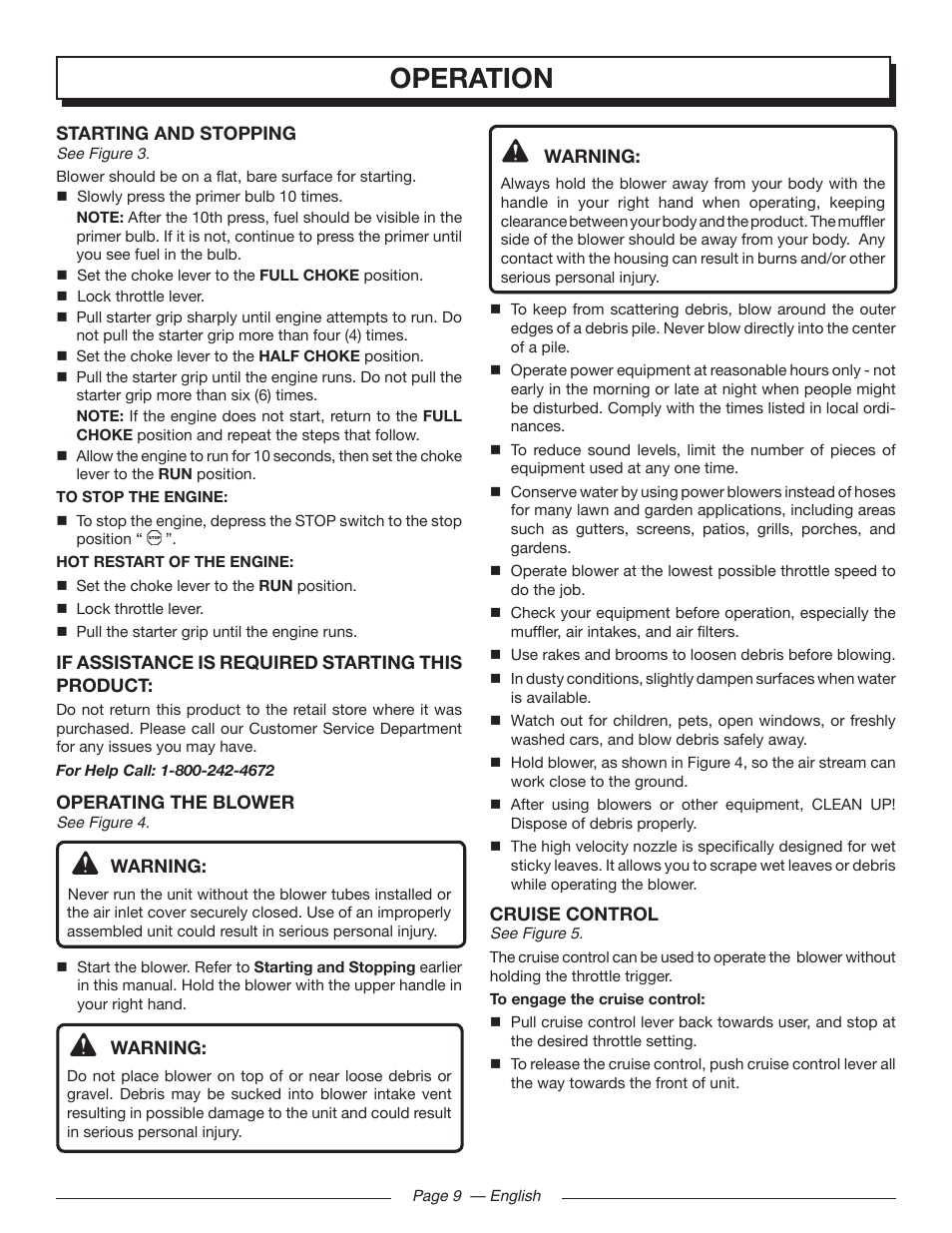 Operation | Homelite UT09510 User Manual | Page 11 / 42