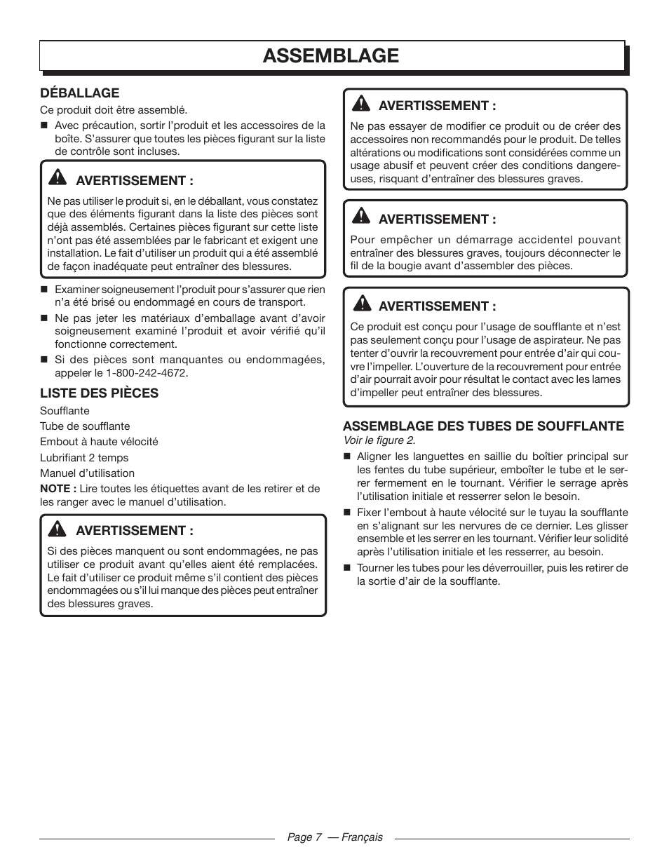 Assemblage | Homelite UT09510 User Manual | Page 22 / 42