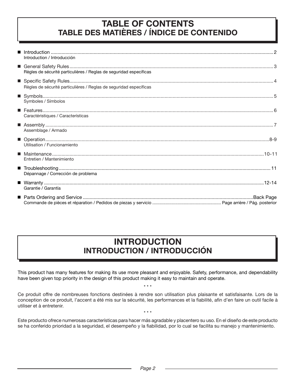 Homelite UT09510 User Manual | Page 4 / 42