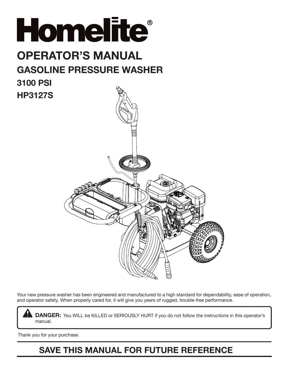 Homelite HP3127S User Manual | 26 pages