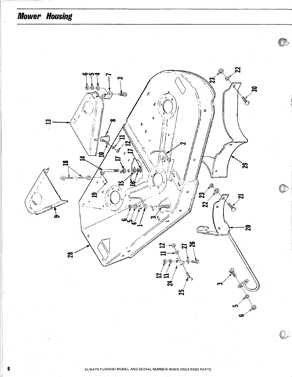 Mower housing | Homelite Rotary Mowers User Manual | Page 6 / 12