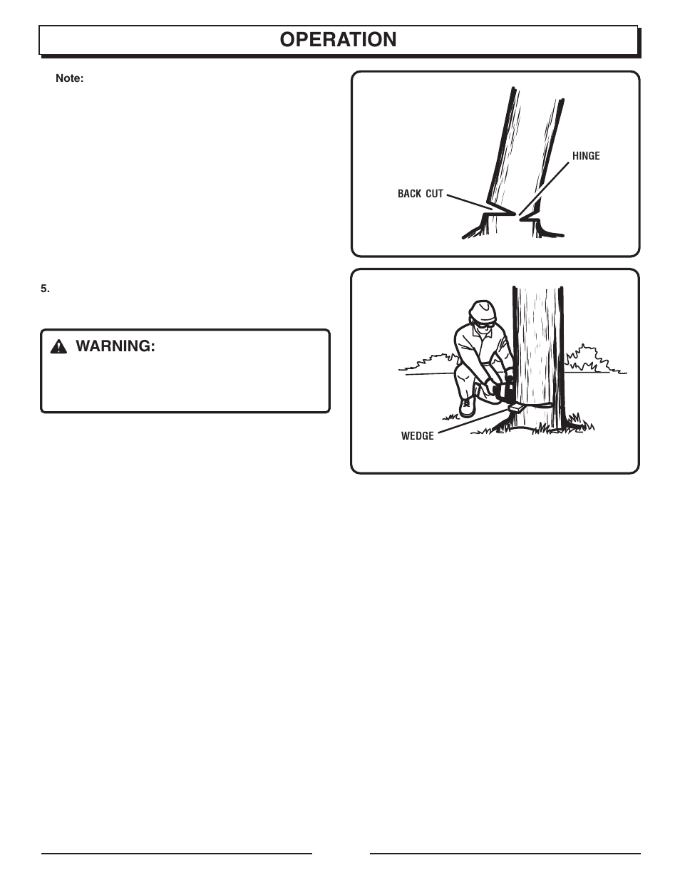 Operation, Warning | Homelite UT10947E User Manual | Page 18 / 36