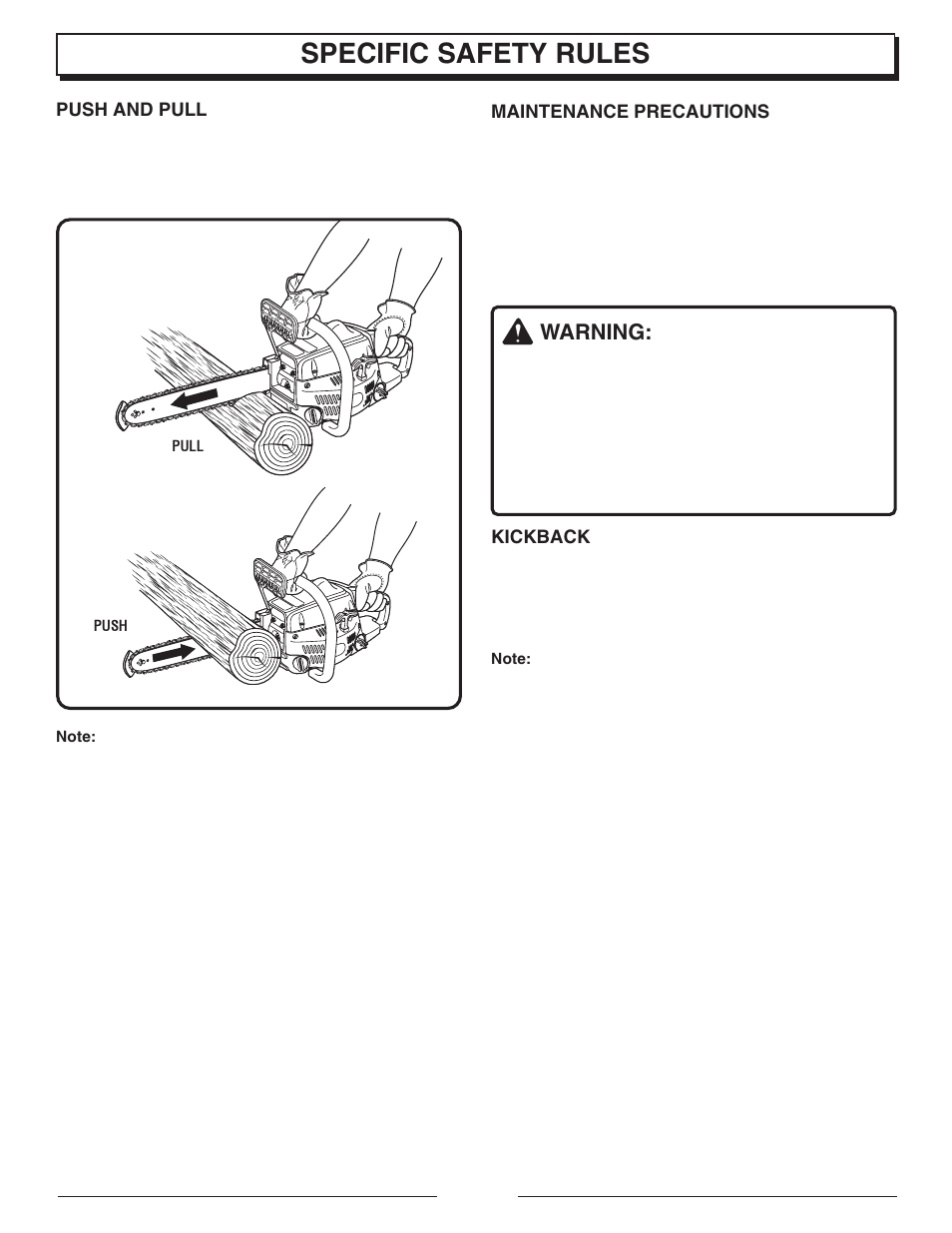 Specific safety rules, Warning | Homelite UT10947E User Manual | Page 5 / 36