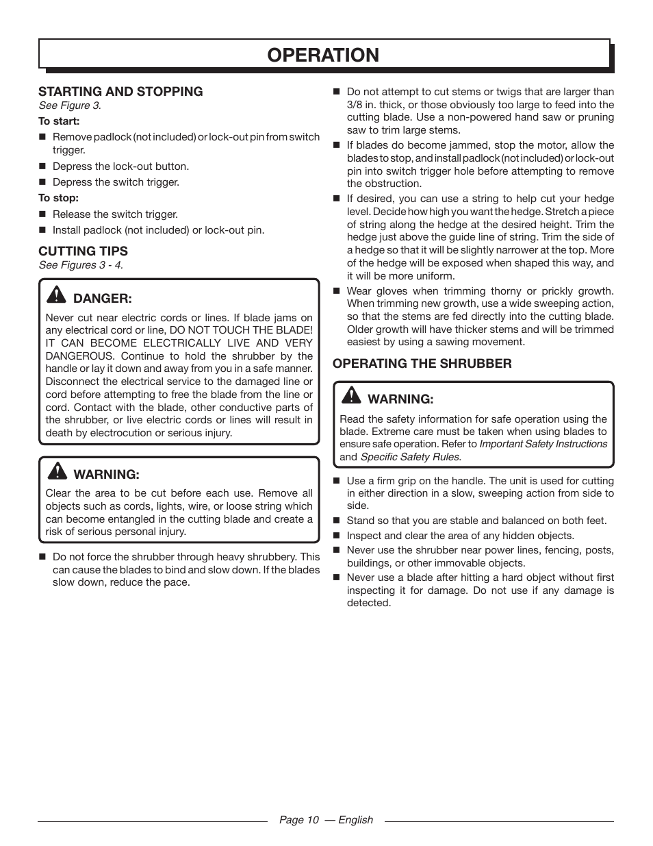 Operation | Homelite UT44171 User Manual | Page 12 / 42