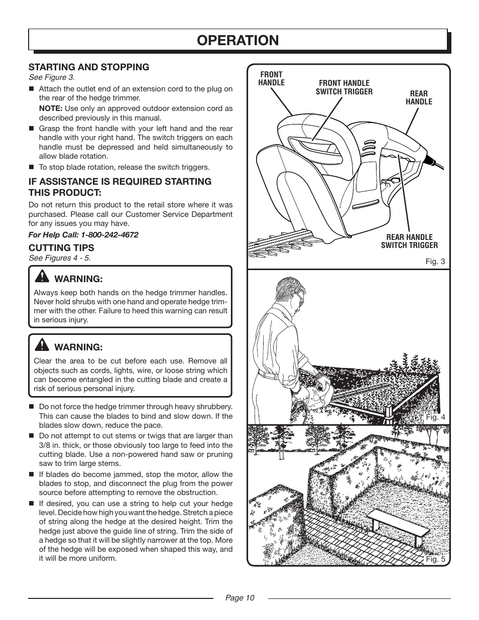 Operation | Homelite UT 44100 User Manual | Page 10 / 14