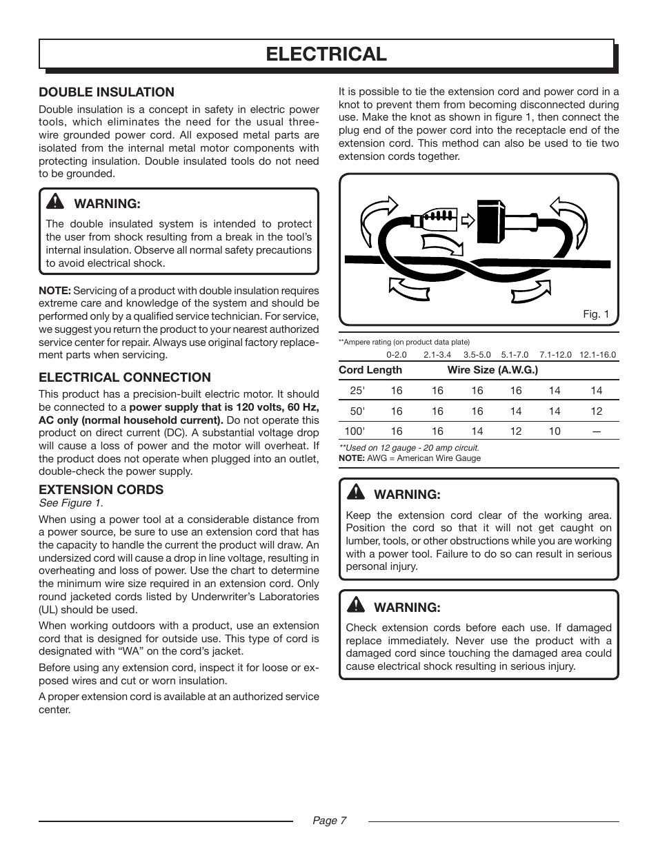 Features electrical | Homelite UT 44100 User Manual | Page 7 / 14