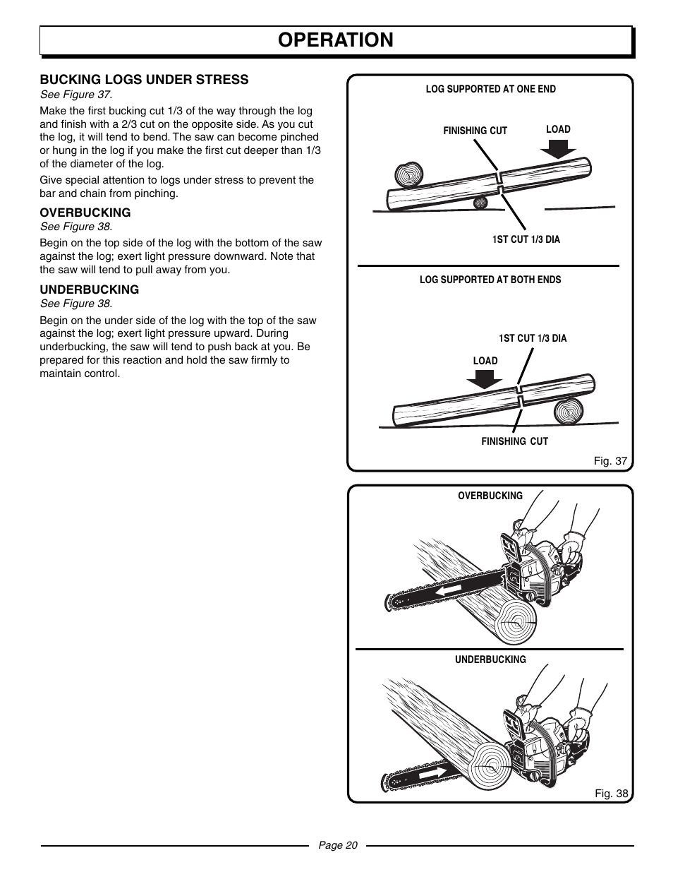 Operation | Homelite UT10942D User Manual | Page 20 / 36