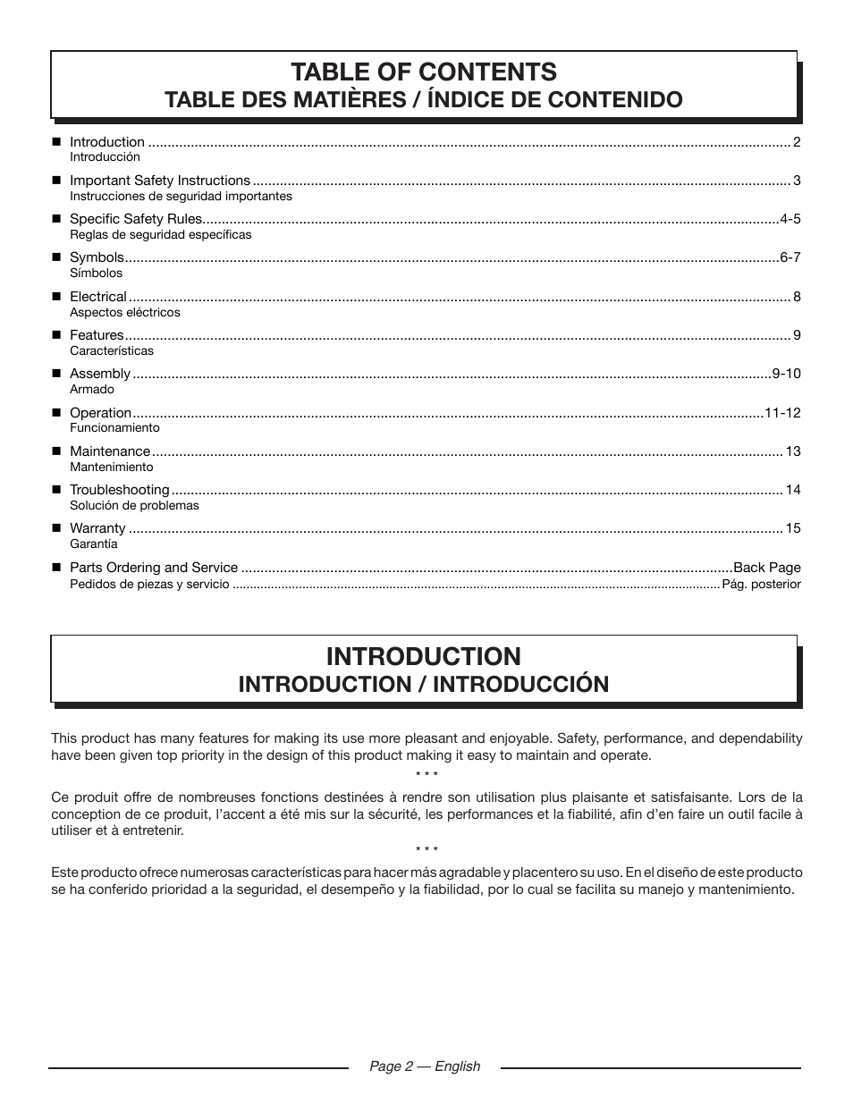 Homelite HL80215 User Manual | Page 4 / 46